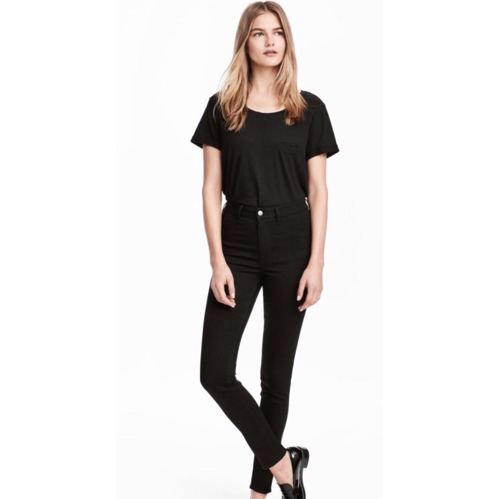 h&m skinny high waist jeans